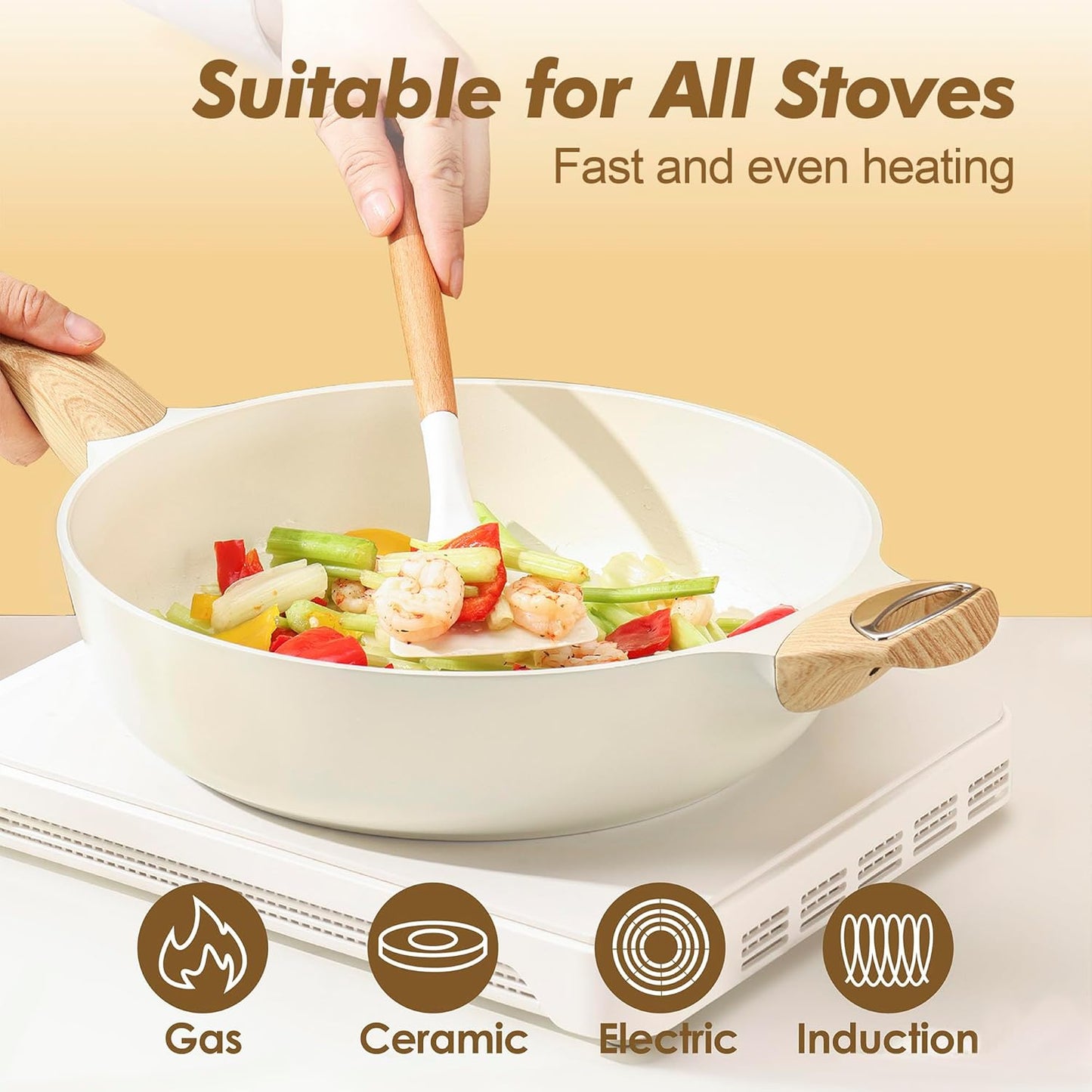 SENSARTE Ceramic Cookware Sets