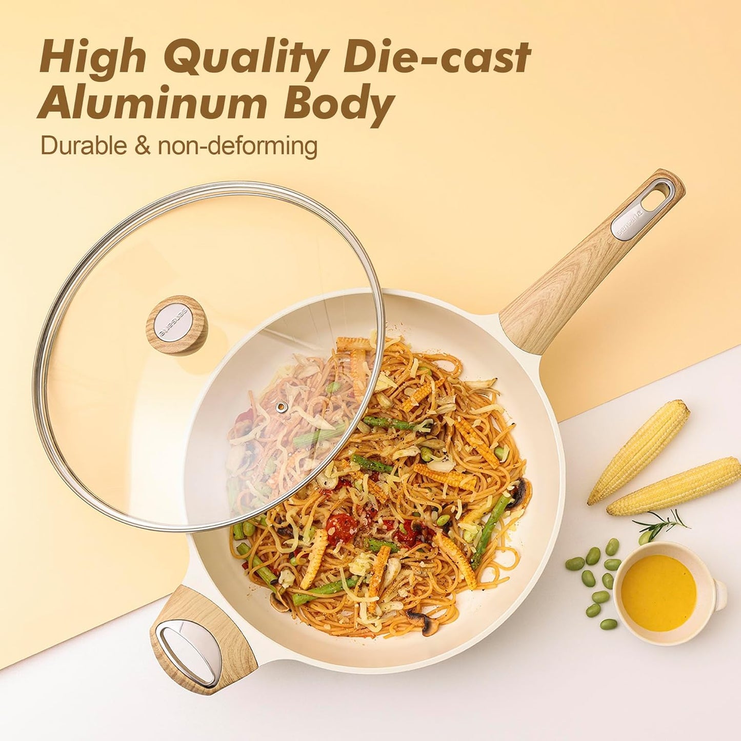 SENSARTE Ceramic Cookware Sets