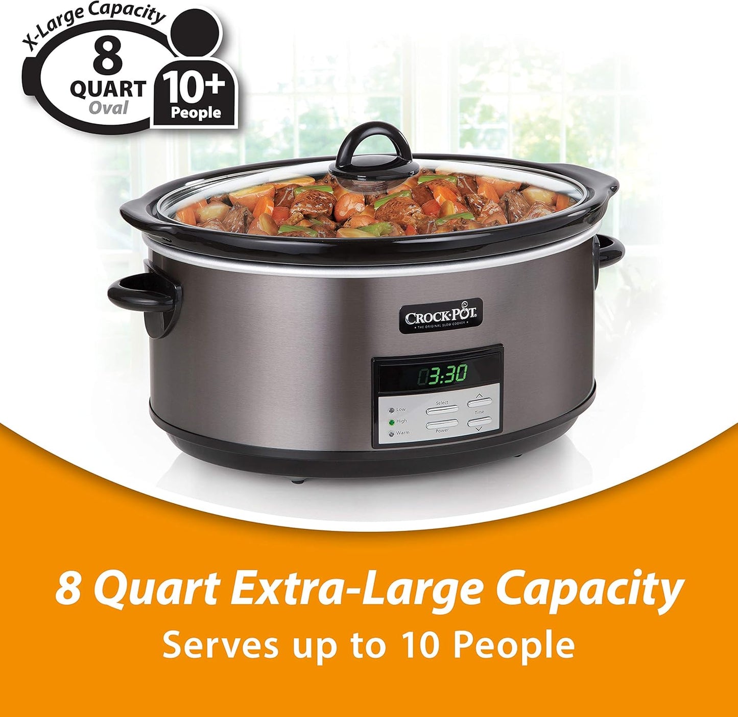 Crock-Pot Large 8-Quart Programmable Slow Cooker