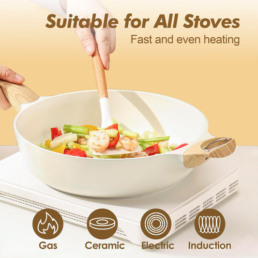 SENSARTE Ceramic Cookware Sets